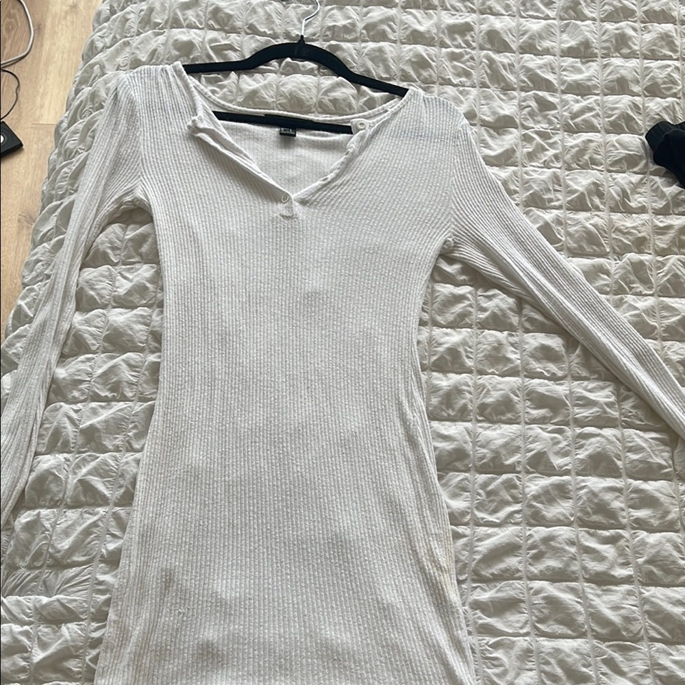Forever 21 White Textured Knit Top